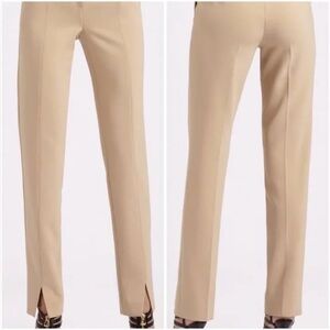 St. John Jennifer Crepe Marocain Ankle Slit Pants Sz8